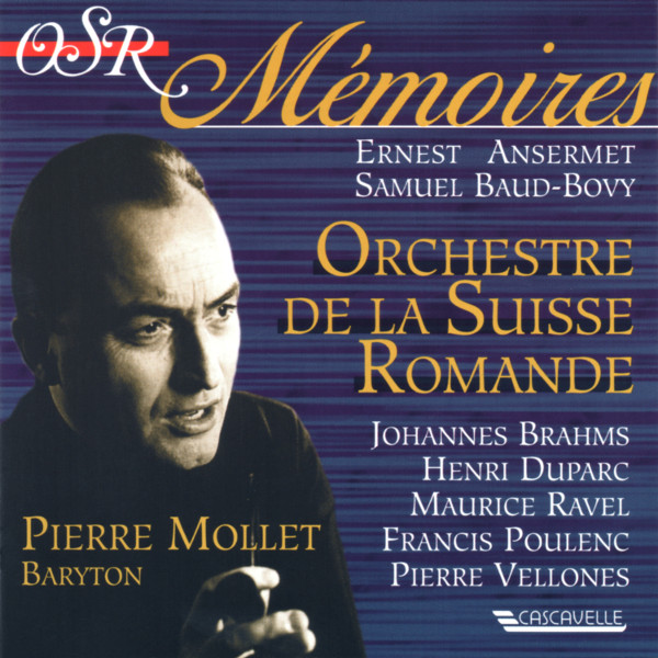 Brahms - Ravel - Poulenc - Pierre Mollet - Orchestre de la Suisse Romande - Ernest Ansermet