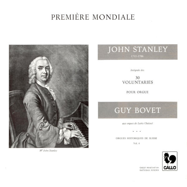 John STANLEY: Organ Voluntaries - Guy Bovet aux orgues de Lutry - Download & Streaming