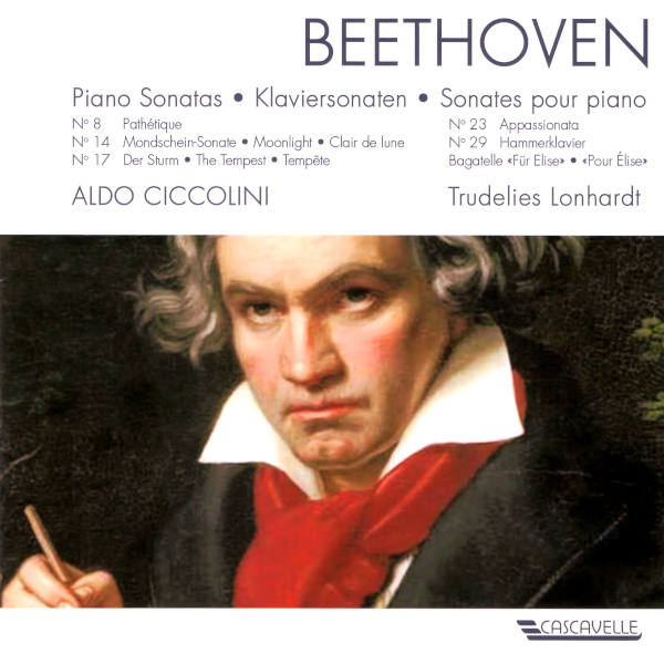 BEETHOVEN: Piano Sonatas  "Pathétique" -  "Moonlight" -  "Appassionata" -  "Für Elise - "Hammerklavier" - "The Tempest" - Aldo Ciccolini, piano.