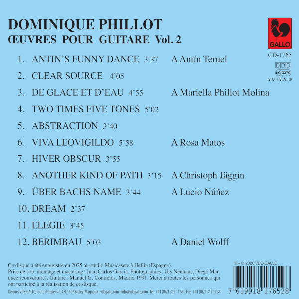 Œuvres pour guitare, Vol. 2 - Dominique Phillot – Image 2