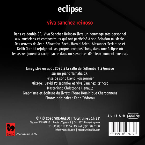 Eclipse - de J.-S. Bach à K. Jarrett - Viva Sanchez Reinoso (2 CD Box) - Image 2
